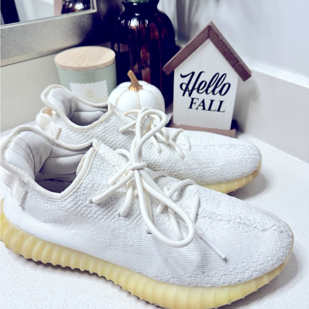 Yeezy white out shoes